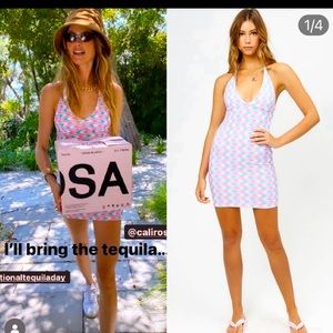 Frankie’s Bikinis Dev Terry Halter Dress